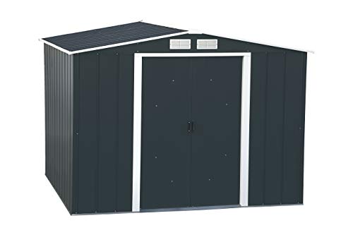 Duramax ECO 8' x 8' Hot-Dipped Galvanized Metal Garden Shed...