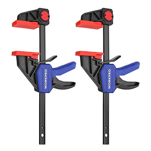 WORKPRO 6-Inch/150mm Ratchet Bar Clamp Set, Heavy-Duty Bar...