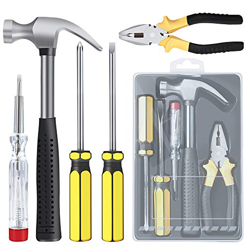 E·Durable Household Hand Tool Kit 5 Pieces Homeowner Tool...