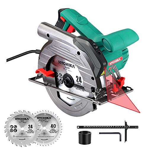 Circular Saw, 1500W HYCHIKA Electric Saw with Speed 4700RPM,...