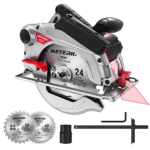 Circular Saw, Meterk Circular Saw (1500W 4700RPM), Cutting...