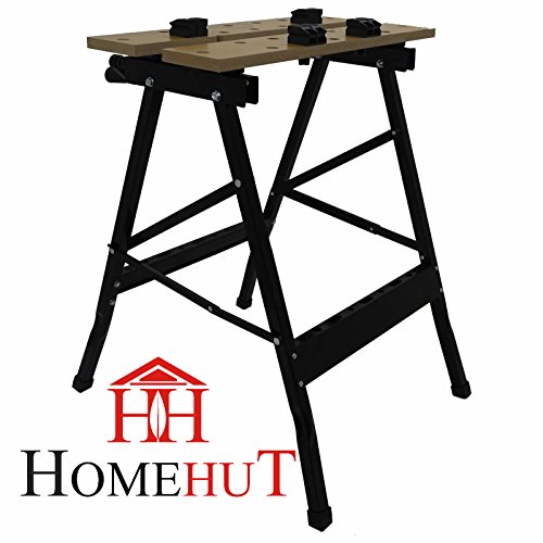 Heavy Duty 125KG Portable Folding Workbench Wood Bench Work...