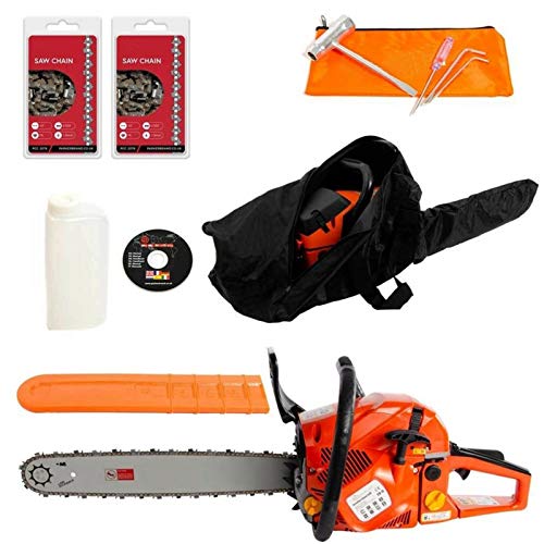 YORKING 58cc 20' Metal Chainsaw Petrol Chainsaw 3.4HP + 2 X...